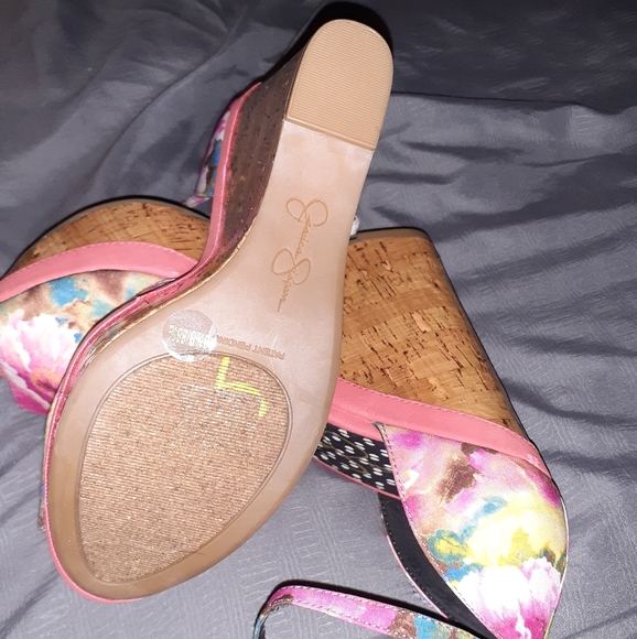 Jessica Simpson Floral Wedge Sandals - Picture 5 of 5